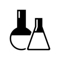 Chemical lab vector icon. laboratory illustration sign. Chemistry and biotechnology symbol.