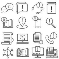 Simple vector icon Set of Info. Help Desk illustration sign collection. documentation symbol.