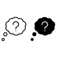 Question Related icon vector set. faq illustration sign collection. answer symbol or logo.