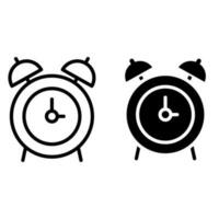 alarma reloj icono vector colocar. hora ilustración firmar recopilación. reloj firmar o símbolo.