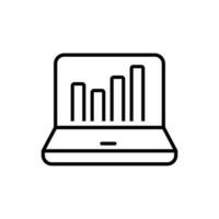 datos análisis icono vector. lucro grafico ilustración signo. datos Ciencias símbolo o logo. vector