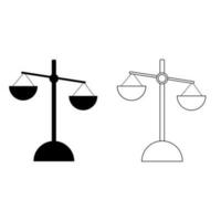 Libra icon vector set. scales illustration sign collection. balance symbol. weigher logo.