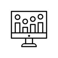 Data analysis icon vector. profit graph illustration sign. data science symbol or logo. vector