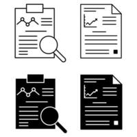 datos análisis icono vector colocar. lucro grafico ilustración firmar recopilación. datos Ciencias símbolo o logo.