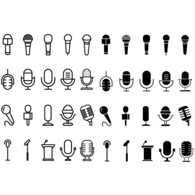 Microphone icon vector set. Mic illustration sign collection. Karaoke symbol.