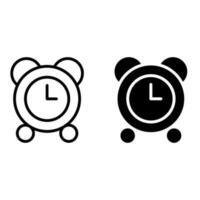 Alarm clock icon vector set. Time illustration sign collection. Clock sign or symbol.