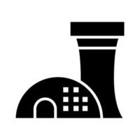 Factory icon vector. thermal power plant icon vector. power station symbol or logo. vector