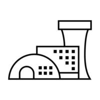 Factory icon vector. thermal power plant icon vector. power station symbol or logo. vector