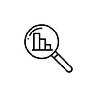 Data analysis icon vector. profit graph illustration sign. data science symbol or logo. vector