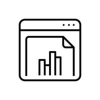 Data analysis icon vector. profit graph illustration sign. data science symbol or logo. vector