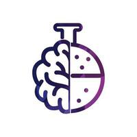 cerebro laboratorio es un profesional ciencia, educación y tecnología logo vector
