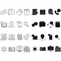 Simple vector icon Set of Info. Help Desk illustration sign collection. documentation symbol.