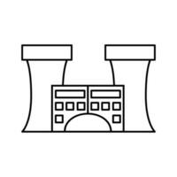 Factory icon vector. thermal power plant icon vector. power station symbol or logo. vector