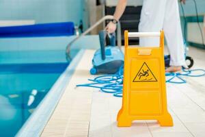 Swimming Pool Slippery Floor photo