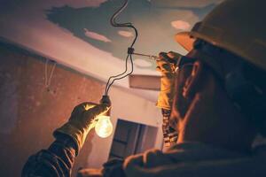 Working Contractor Electrician photo