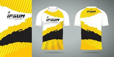 amarillo jersey deporte uniforme camisa diseño modelo vector