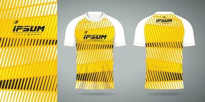 amarillo jersey deporte uniforme camisa diseño modelo vector