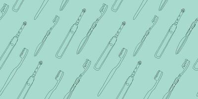 Seamless toothbrush pattern . Vector illustration. Vector