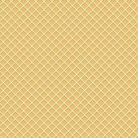 Waffle background, ice cream cone texture, sweet dessert wafer pattern, space for your text. Vector illustration