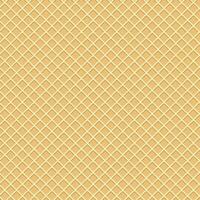 Waffle background, ice cream cone texture, sweet dessert wafer pattern, space for your text. Vector illustration