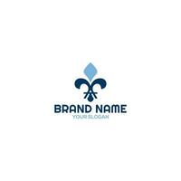 initial AV fleur de lis Logo vector