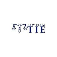 Tie Law Firm Logo Design Vector