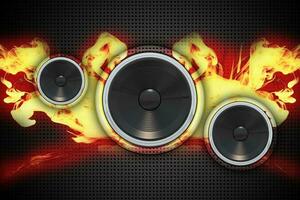 Fire Speakers Background photo
