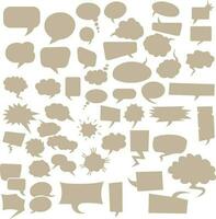 Speech bubble icon set. Vector illustration of speech bubble icons.