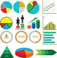 Set of infographics elements for business design. Vector Illustration.