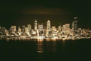 Golden Seattle Skyline photo