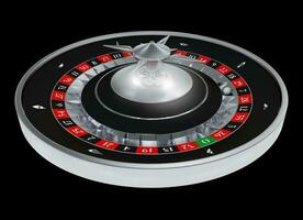 Roulette Wheel Isolated on Black photo