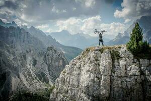 Mountain Biker Winning Concept photo