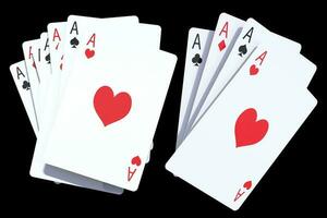 juego de azar póker tarjetas aislado foto