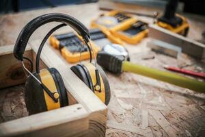 Ear Muffs Woodwork Safety photo