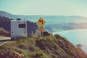 RV Camper Van on the Scenic Coastal Route photo