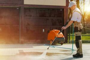 Cleaning Brick Road photo