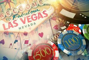Vegas Casino Games Concept photo