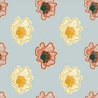 Abstract floral endless background. Chamomile flower seamless pattern, elegantly in a simple style. vector