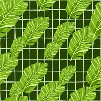 Abstract exotic plant seamless pattern. Botanical leaves wallpaper. Tropical pattern backdrop with palm leaf and floral motifs. vector