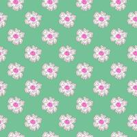 Chamomile flower seamless pattern, elegantly in a simple style. Abstract floral endless background. vector