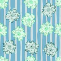 Chamomile flower seamless pattern, elegantly in a simple style. Abstract floral endless background. vector