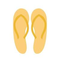 Vector beach slippers flat illustration. Flat style flip flops vector isolated