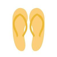 Vector beach slippers flat illustration. Flat style flip flops vector isolated