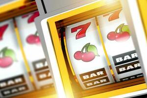 Casino Slot Machines Concept Illustration photo