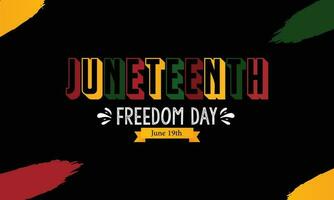 Juneteenth day, Celebration freedom, emancipation day in 19 june, African-American history and heritage. vector