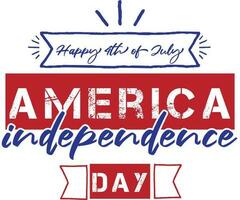 contento 4to de julio Estados Unidos independencia día patriótico bandera diseño vector