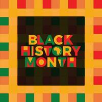 Black history month typography square banner. Vector African American History Designs