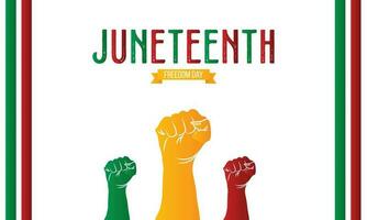 Juneteenth day, Celebration freedom, emancipation day in 19 june, African-American history and heritage. vector