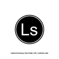 Latvia Currency Symbol, Latvian Lats Icon, LVL Sign. Vector Illustration