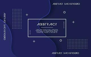 abstract blue color paper cut background banner design vector